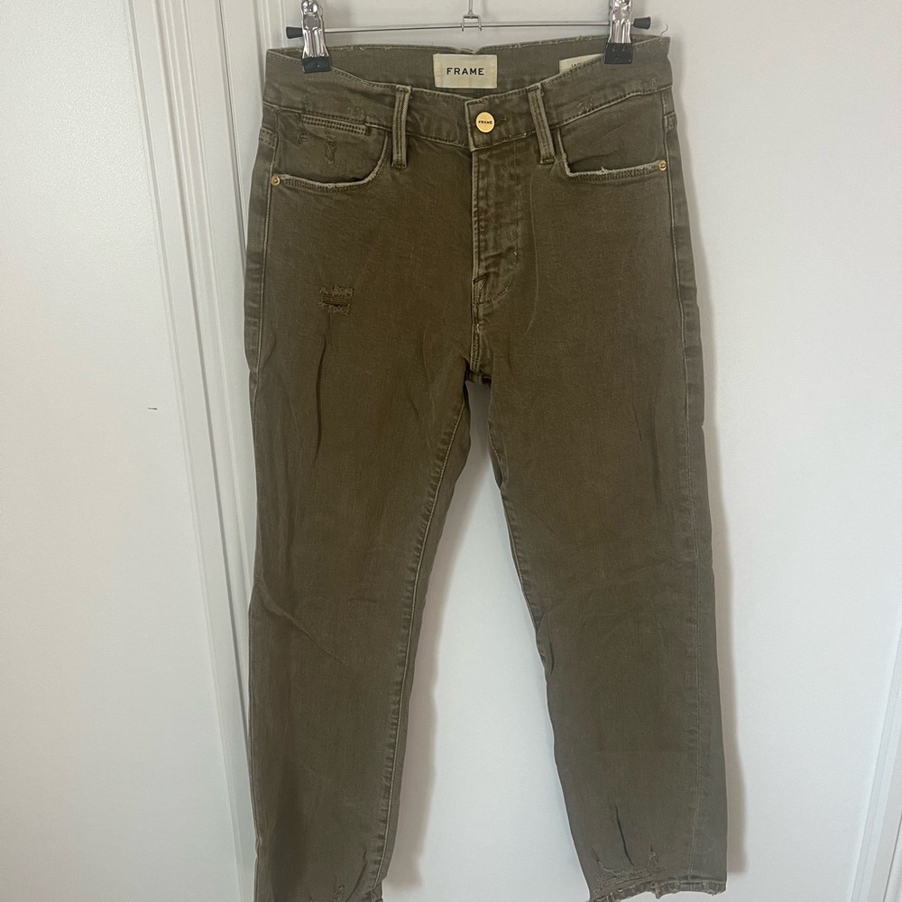 FRAME Olive Green Jeans